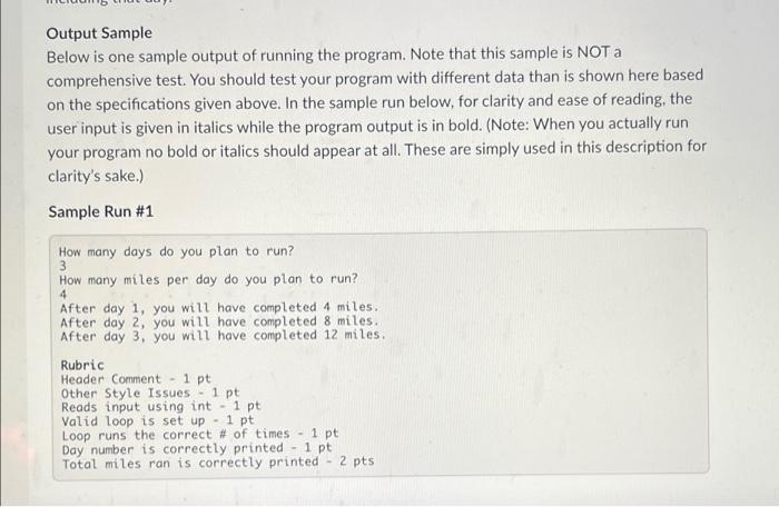 Solved Output Sample Below is one sample output of running | Chegg.com