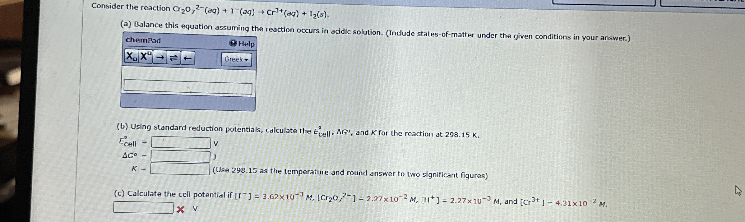 Solved Consider The Reaction Chegg Com