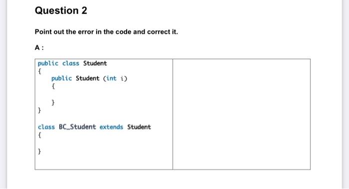 Solved Point out the error in the code and correct it. B: | Chegg.com