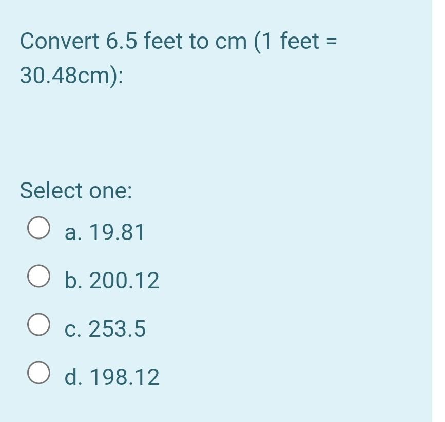 1 feet what outlet cm