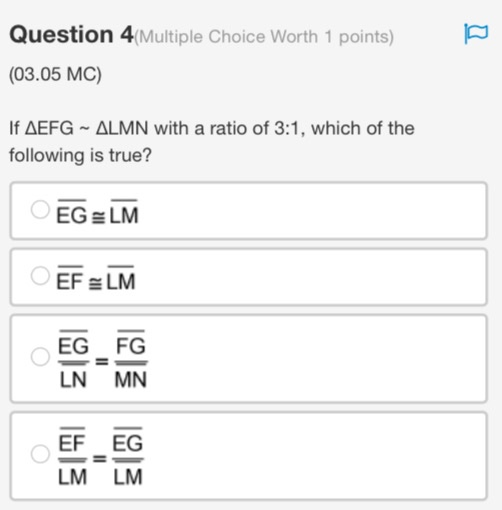 Solved Question 4 (Multiple Choice Worth 1 points) (03.05 | Chegg.com