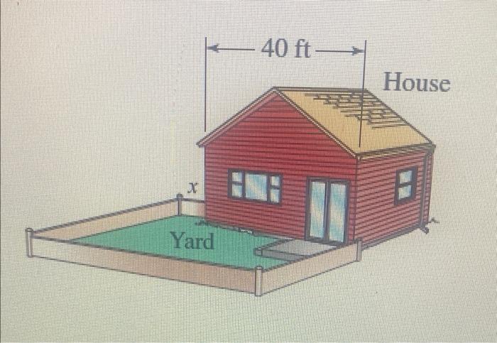 Solved A rectangular yard is to be enclosed with a fence by | Chegg.com