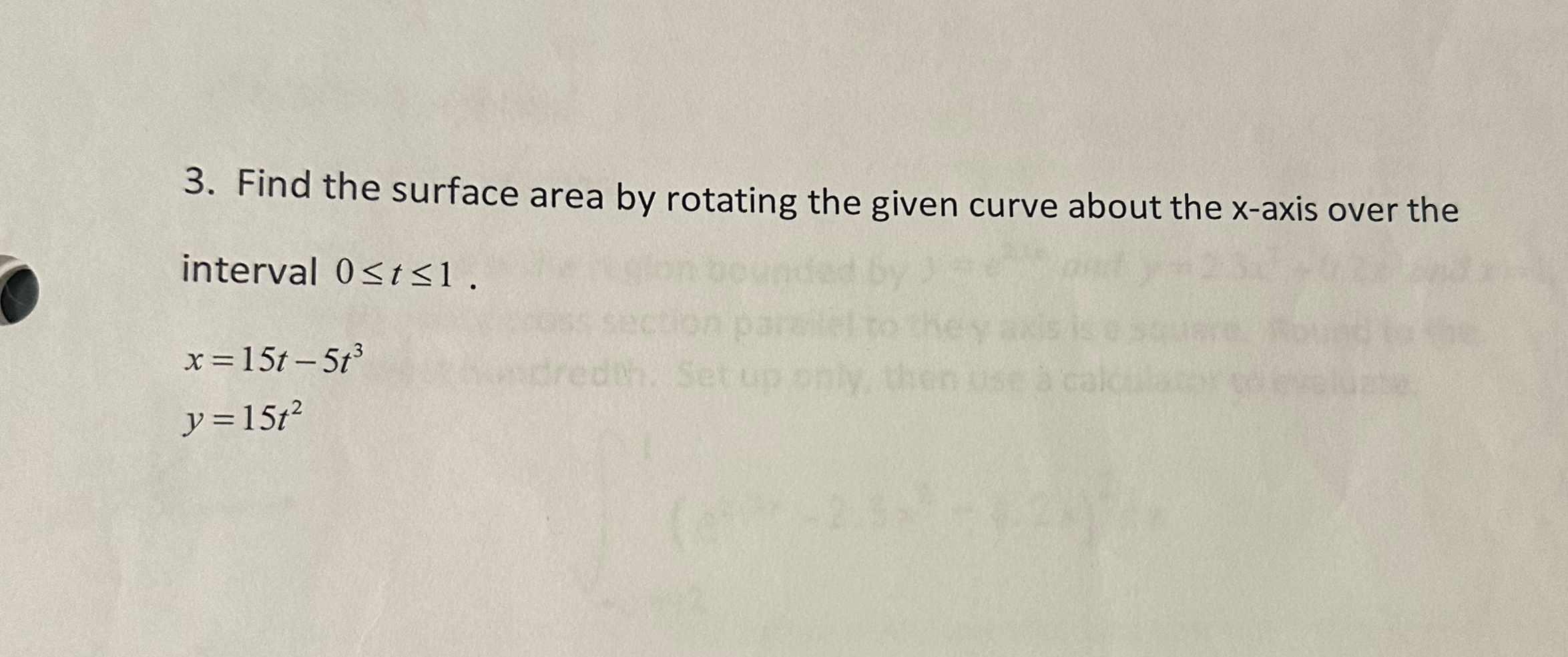 Solved Find the surface area by rotating the given curve | Chegg.com