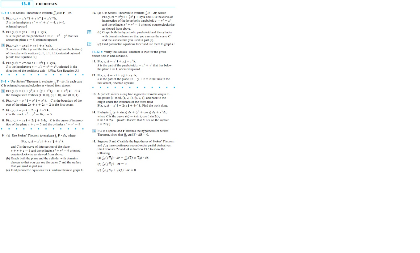 Use Stokes Theorem To Evaluate 3 Curl F Ds F X Chegg Com