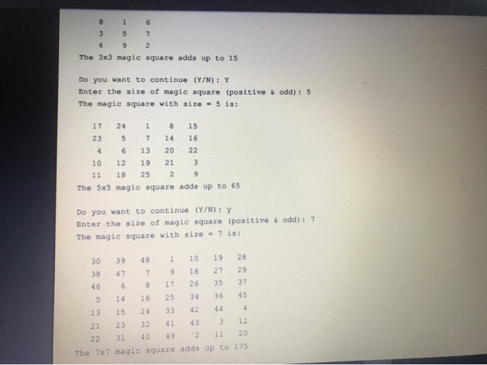 Solved Question 2 60pts A Magic Square Is An Arrangeme Chegg Com