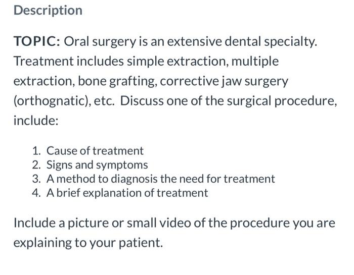 dissertation topics of oral surgery