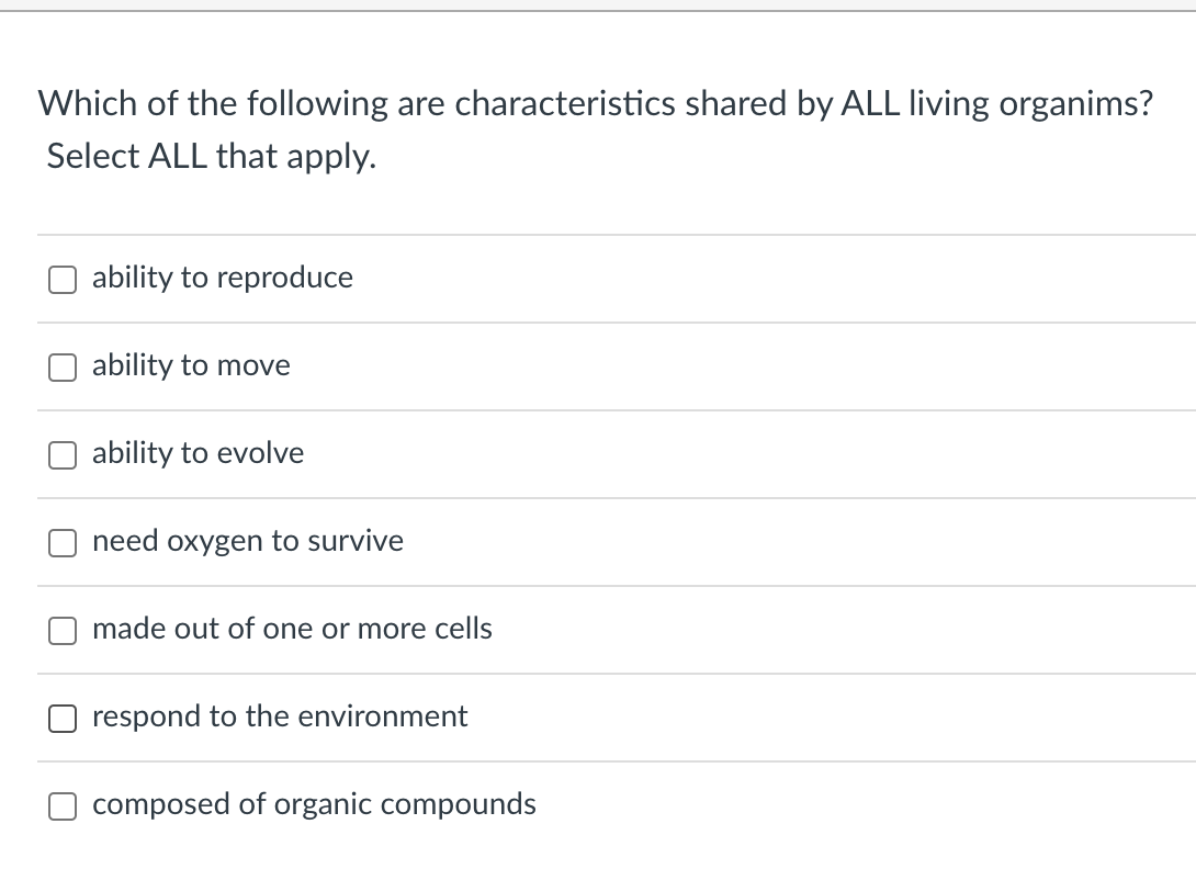 Solved Which of the following are characteristics shared by | Chegg.com