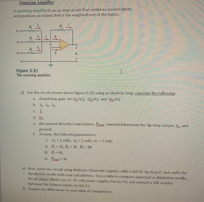 solved-summing-amplifier-a-summing-amplifier-is-an-op-amp-chegg