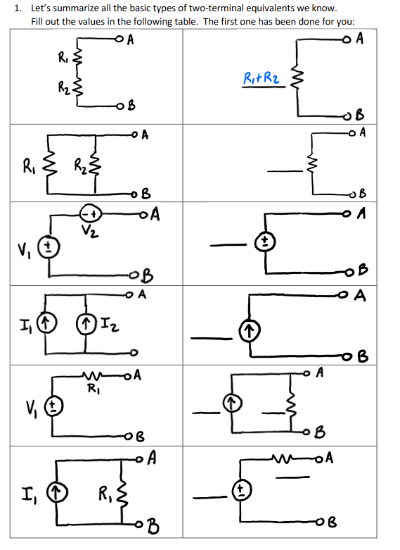 Solved Let's summarize all the basic types of two-terminal | Chegg.com
