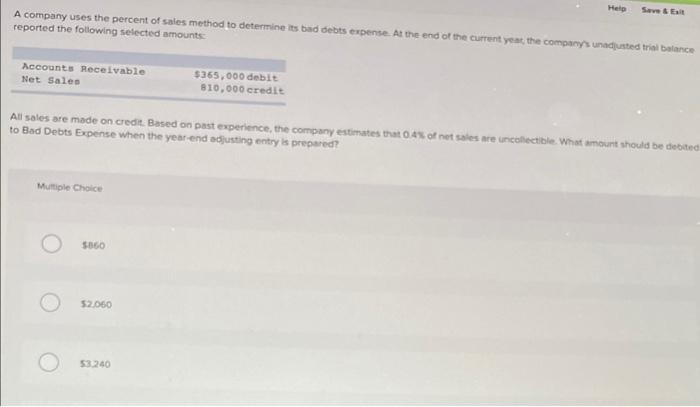Solved Help Svet A company uses the percent of sales method | Chegg.com