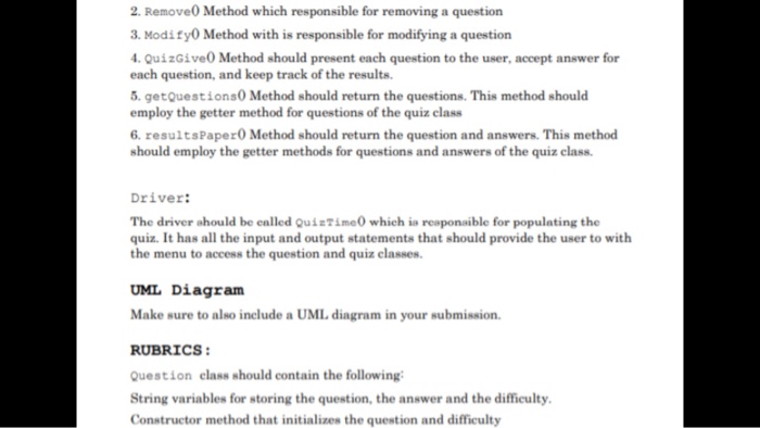 Solved 2. Remove Method which responsible for removing a | Chegg.com