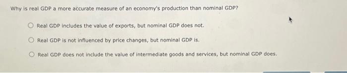 Solved Real Versus Nominal GDP Consider A Simple Economy | Chegg.com