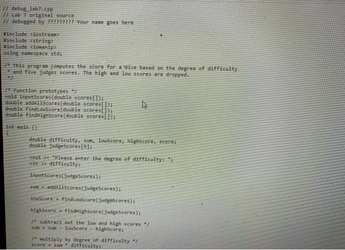 Solved there is three logical errors in the c++ code: the | Chegg.com