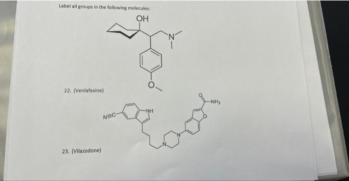 Solved Label all groups in the following molecules: 22. | Chegg.com