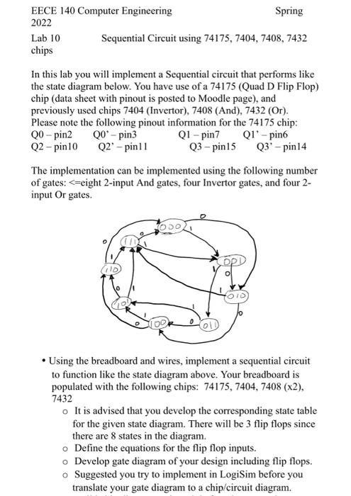 Solved EECE 140 Computer Engineering Spring 2022 Lab 10 | Chegg.com