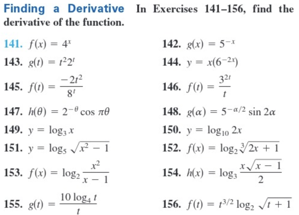 Solved Finding a Derivative In Exercises 141-156, ﻿find | Chegg.com