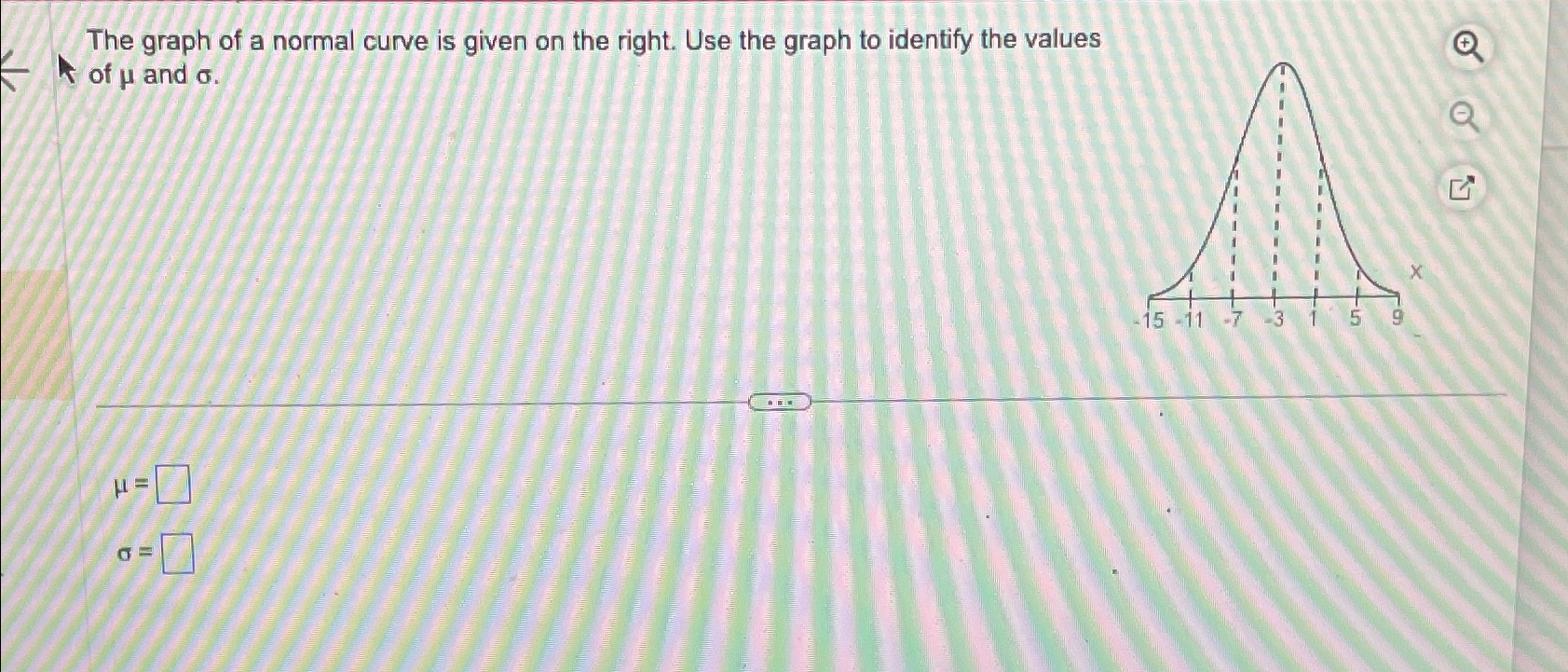 Solved The graph of a normal curve is given on the right. | Chegg.com