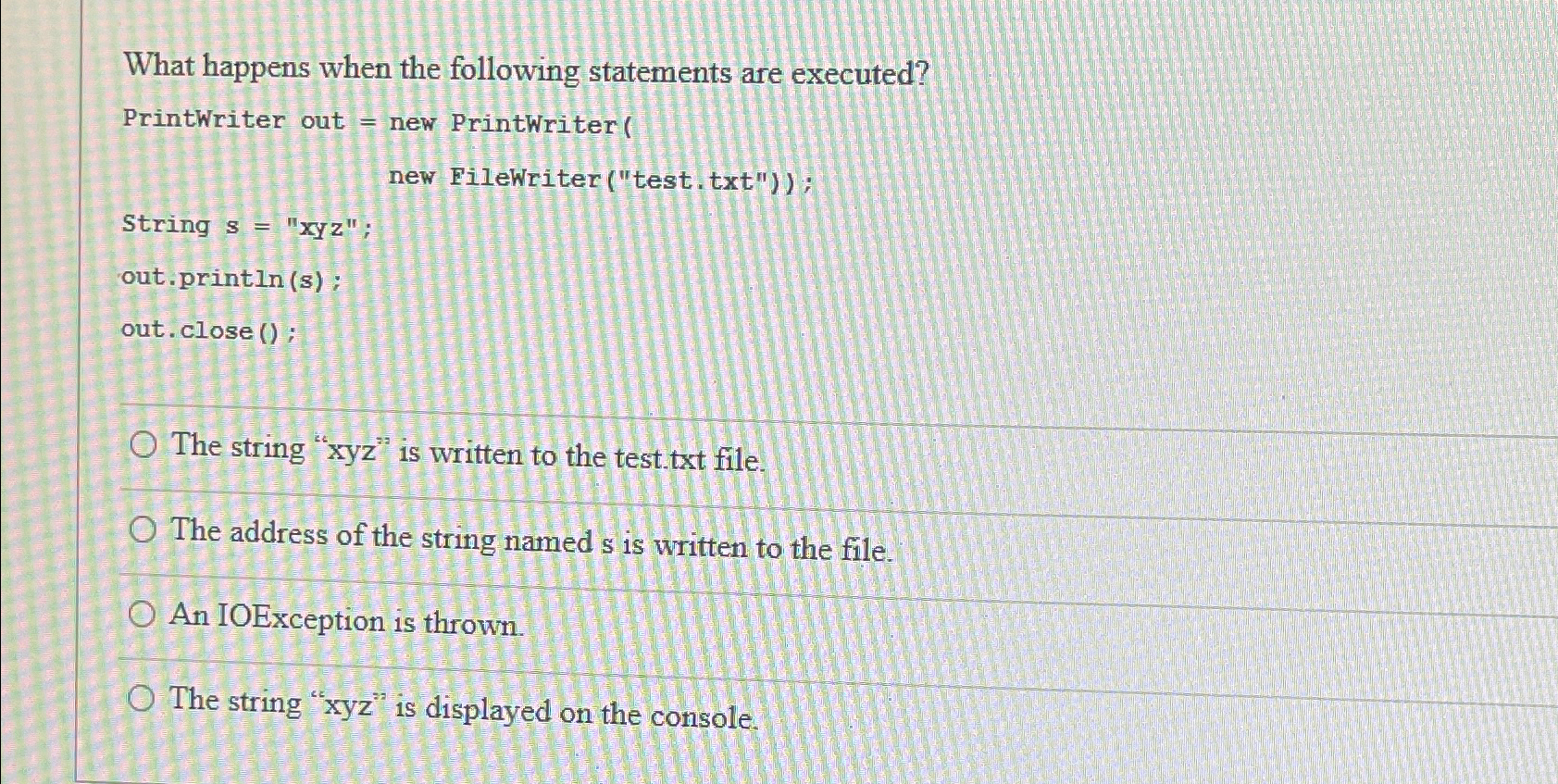 Solved What happens when the following statements are | Chegg.com