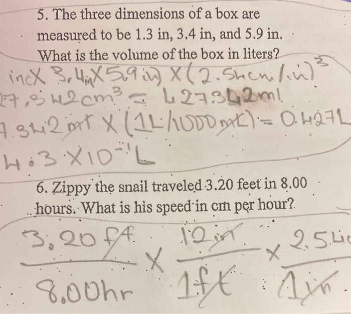 3 5 The Three Dimensions Of A Box Are Measured To Be Chegg Com