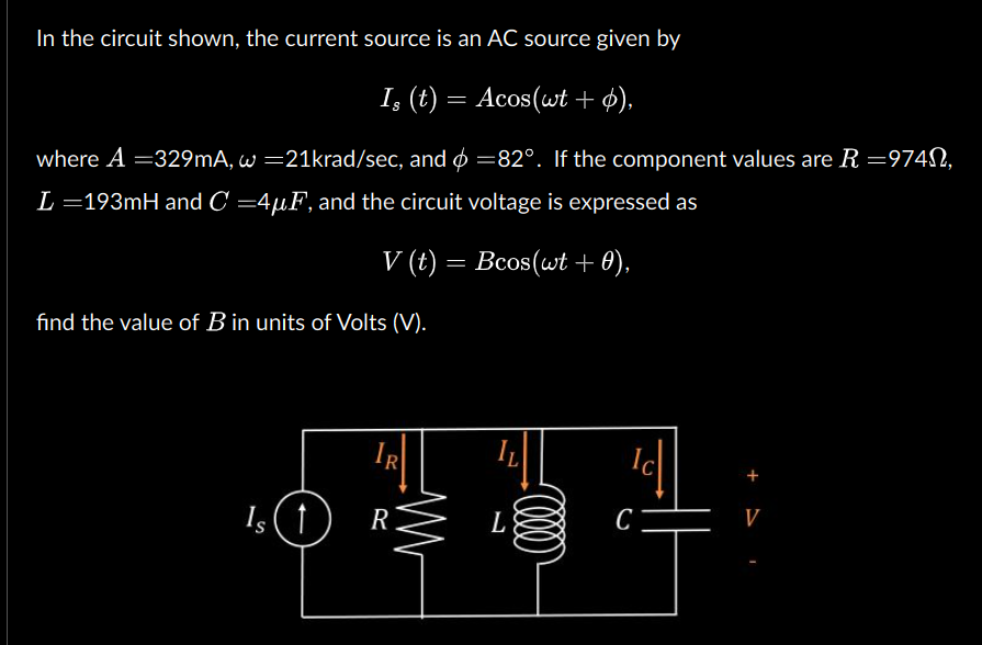 Solved In the circuit shown, the current source is an AC | Chegg.com