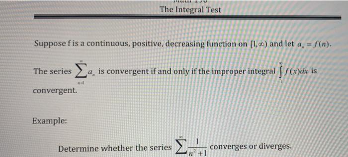 Solved Suppose f is a continuous, positive, decreasing | Chegg.com