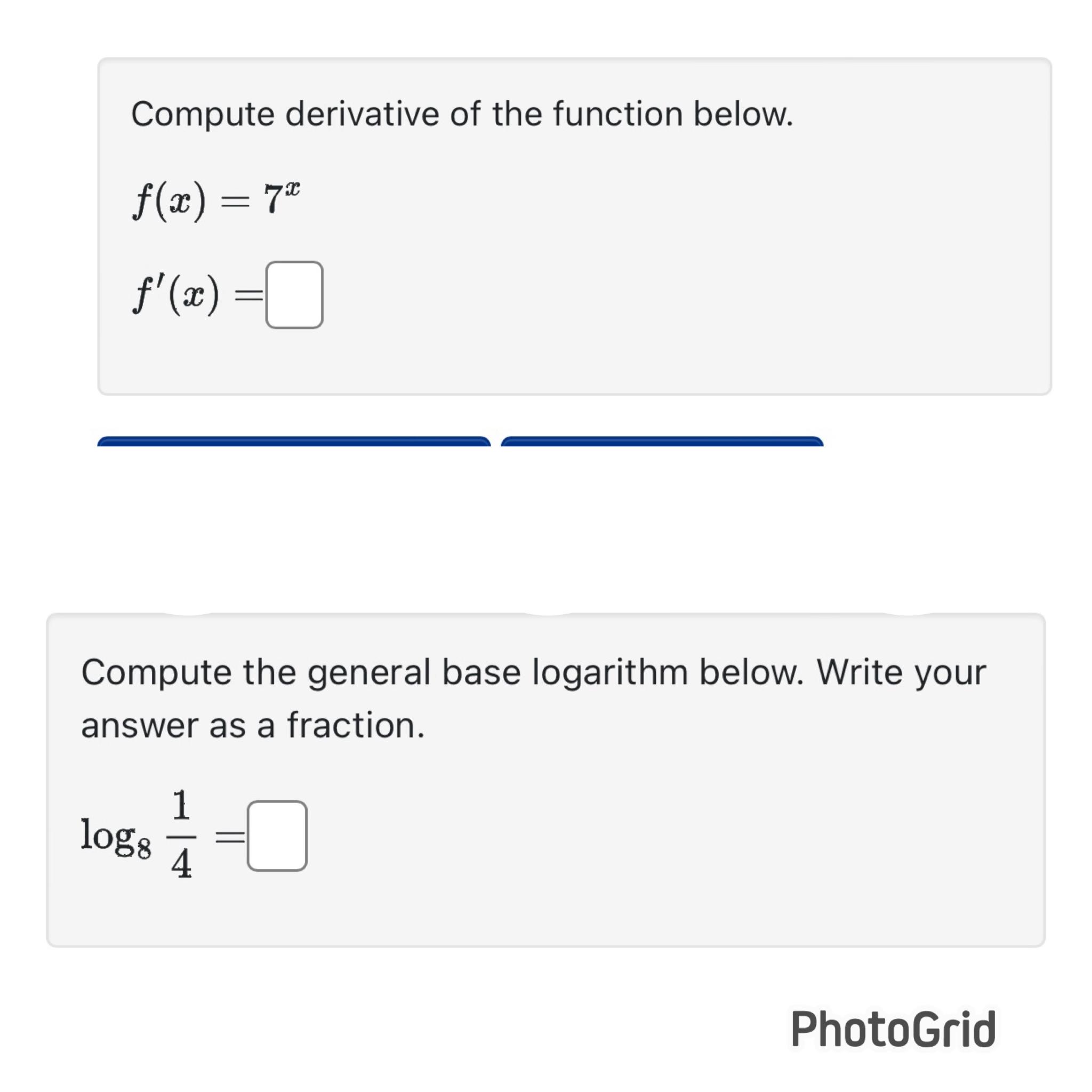 Solved Compute Derivative Of The Function | Chegg.com