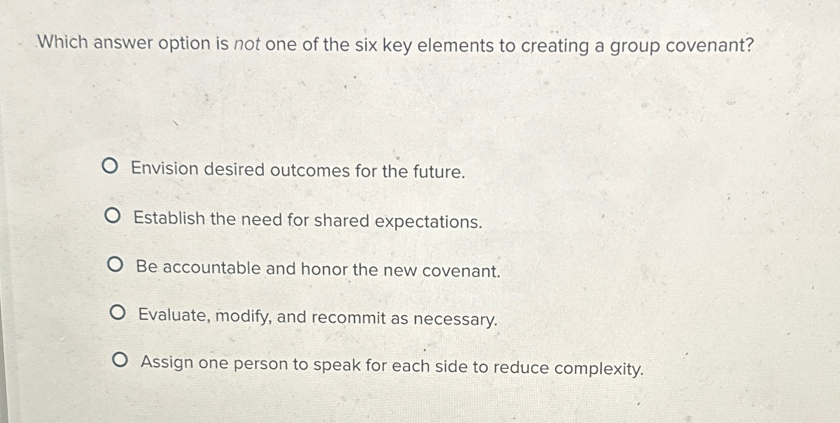 Solved Which answer option is not one of the six key | Chegg.com