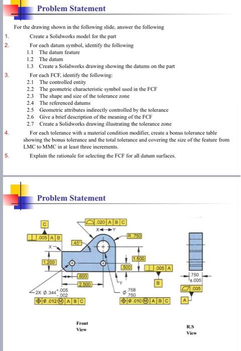 Solved Problem Statement 1. 2. 3. For the drawing shown in | Chegg.com
