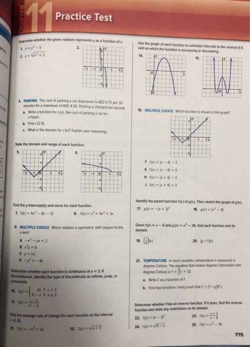 Solved CHAPTER 11 Practice Test Determine whether the given | Chegg.com
