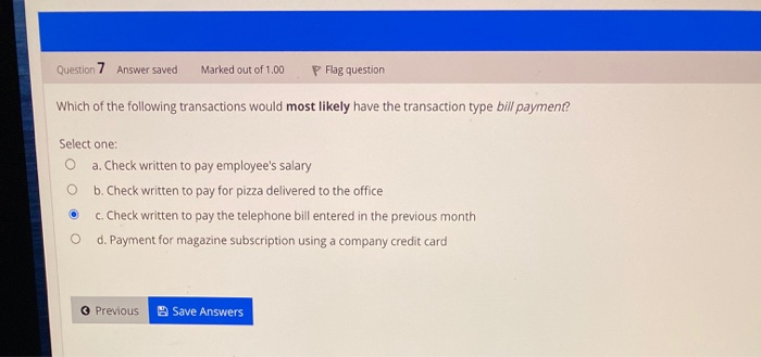 Solved Question 10 Not yet answered Marked out of 1.00 P | Chegg.com