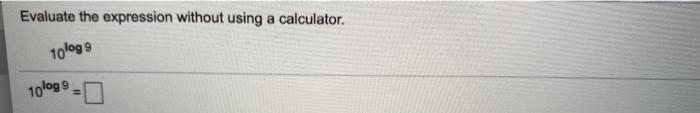 Solved Evaluate the following expression without using a | Chegg.com
