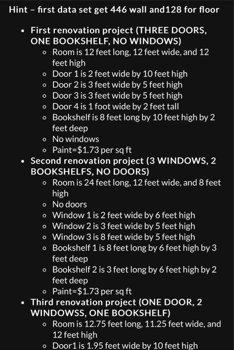 Solved How can I ask for the NUMBER of doors, windows and | Chegg.com