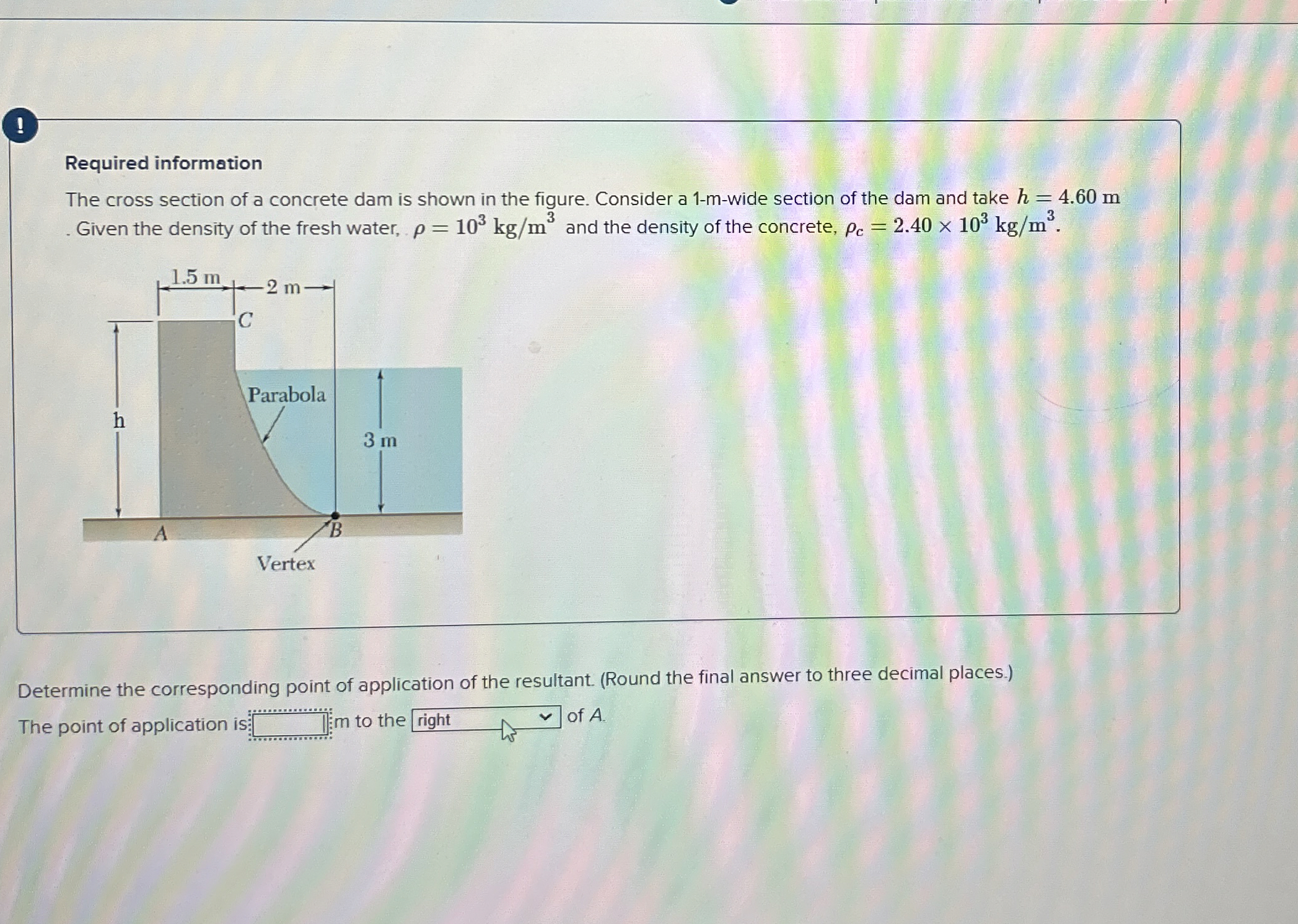 Solved !Required informationThe cross section of a concrete | Chegg.com