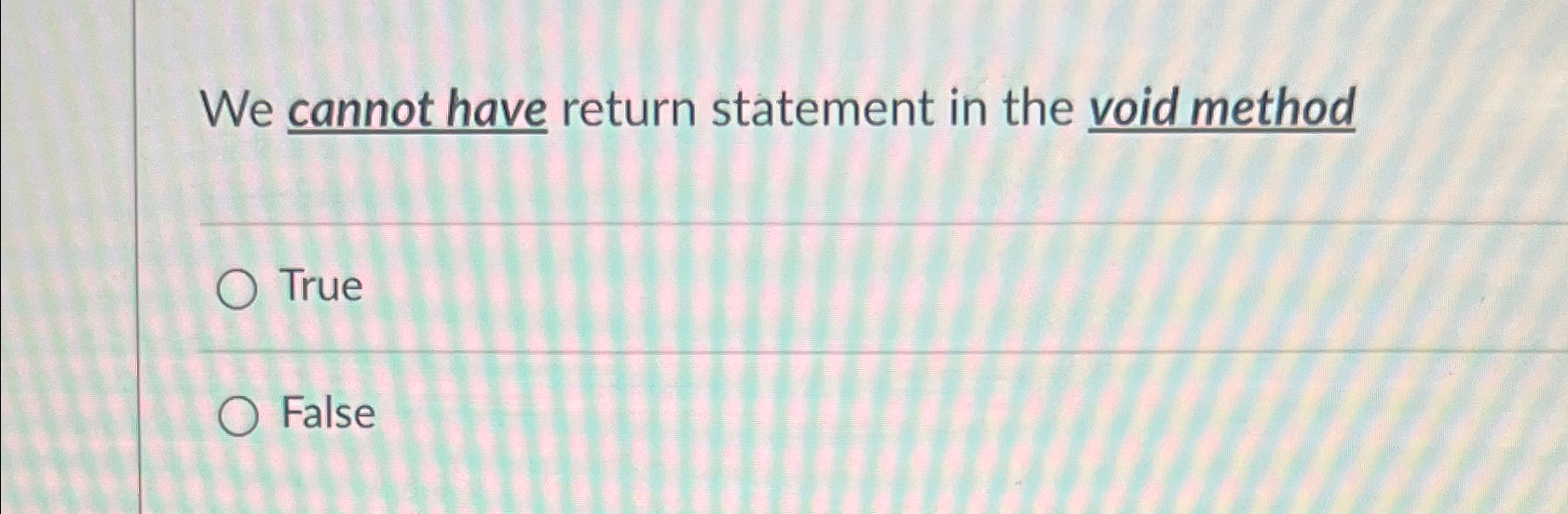 Solved We cannot have return statement in the void | Chegg.com