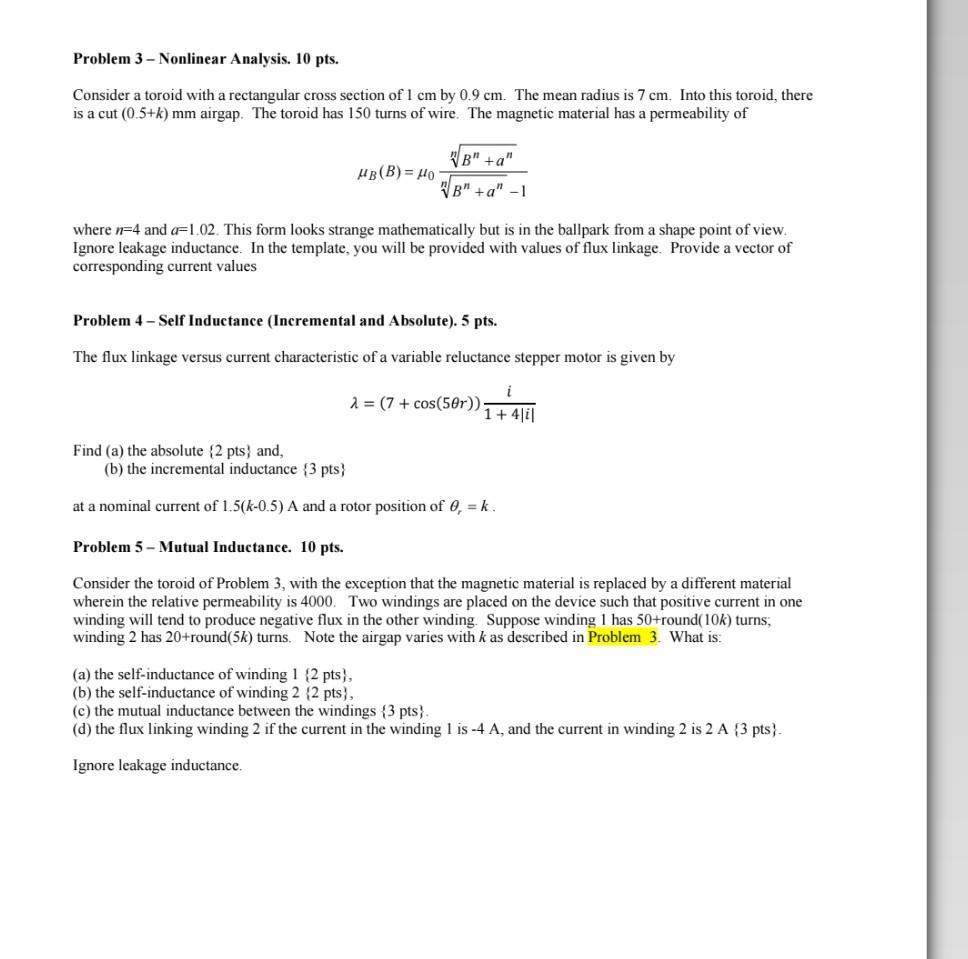 Solved Problem 3 - Nonlinear Analysis. 10 Pts. Consider A | Chegg.com