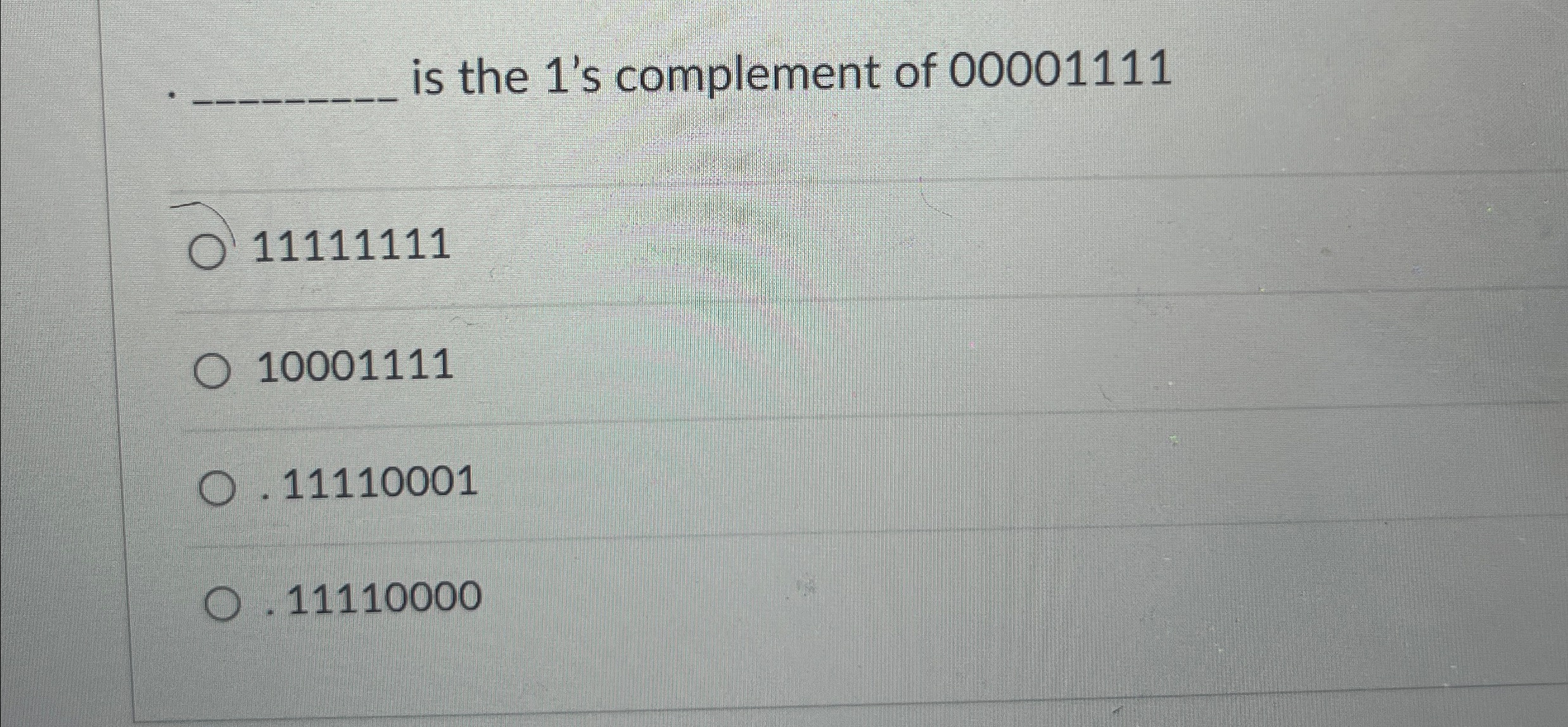 Solved q, ﻿is the 1 's complement of | Chegg.com