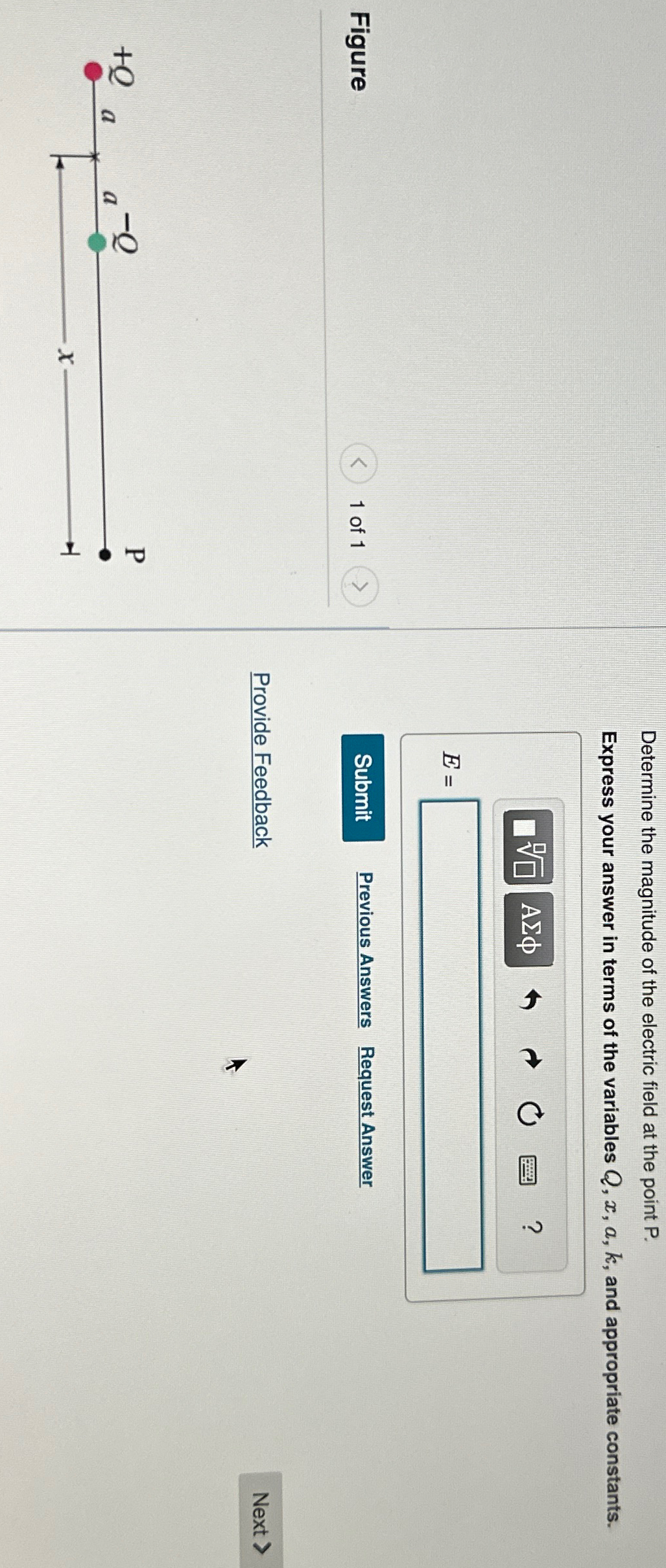 Solved Determine the magnitude of the electric field at the | Chegg.com