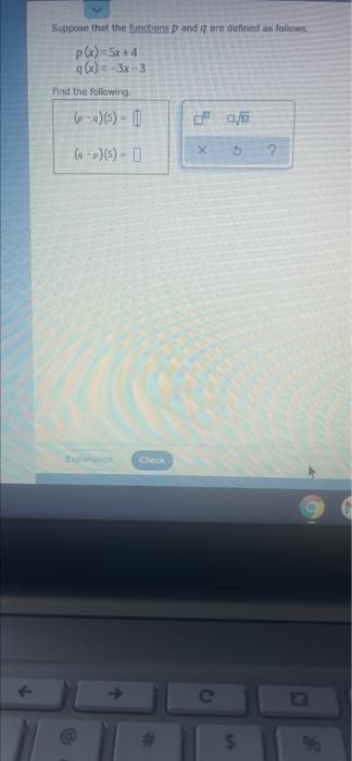Solved Suppose that the functions and are defined as follows | Chegg.com