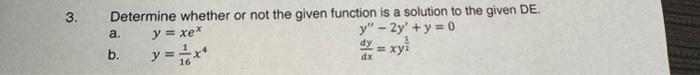 Solved Determine whether or not the given function is a | Chegg.com