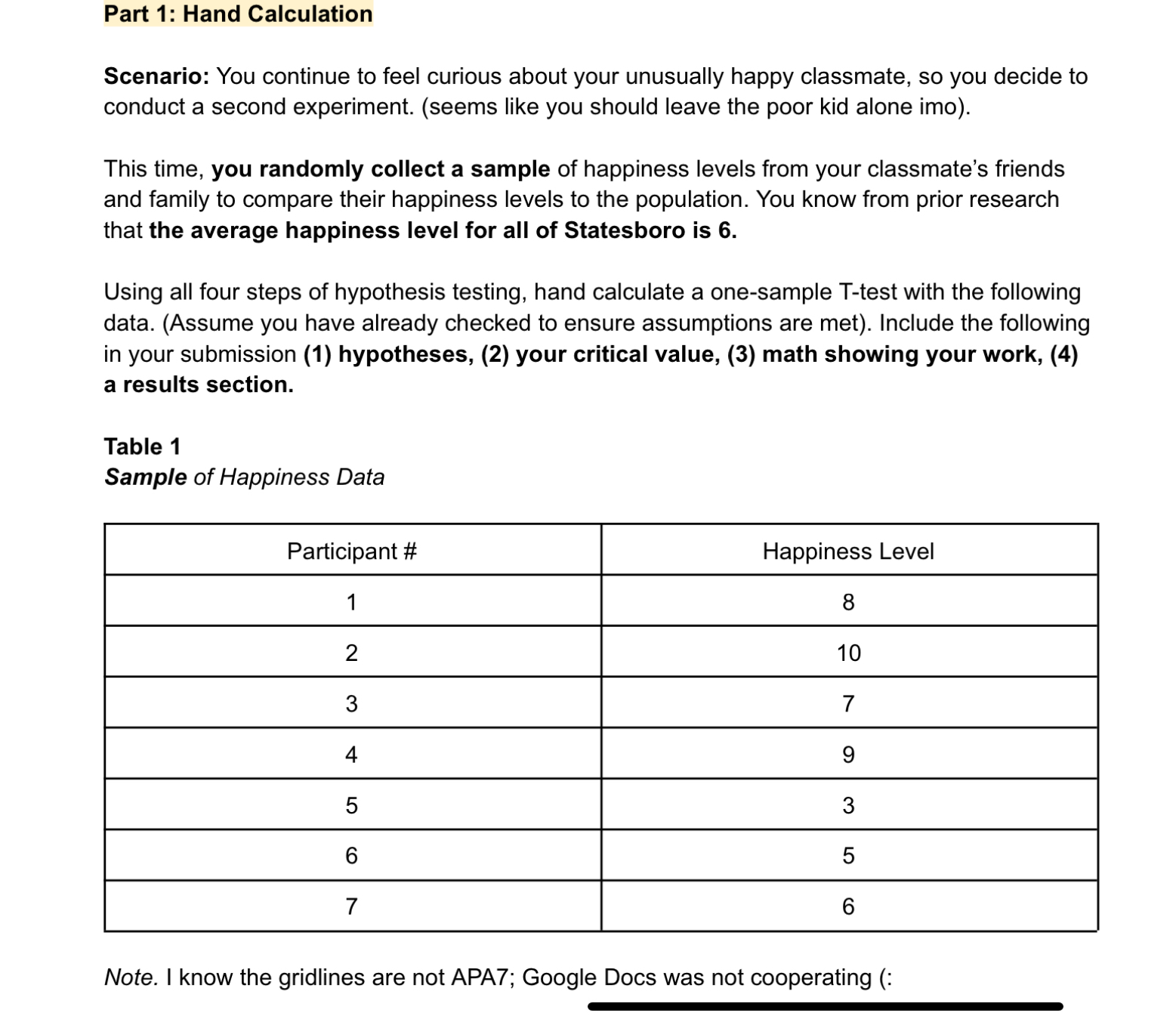Solved Part 1: Hand CalculationScenario: You continue to | Chegg.com