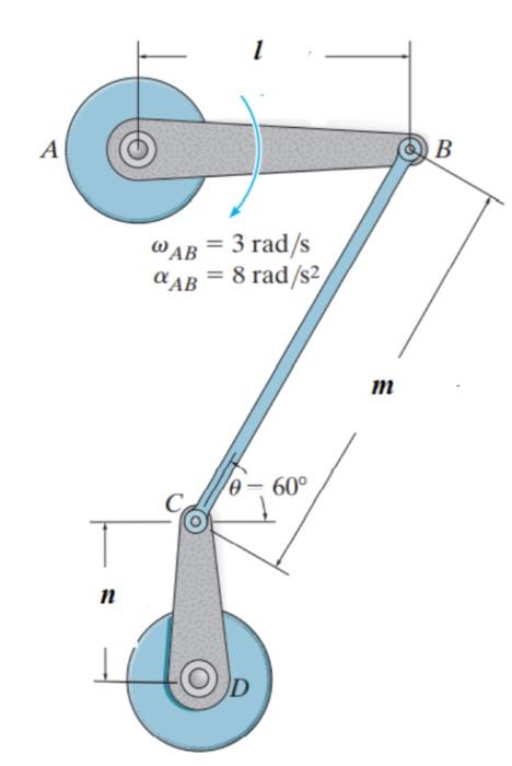 Solved The mechanism ABCD shown in the figure has dimensions | Chegg.com