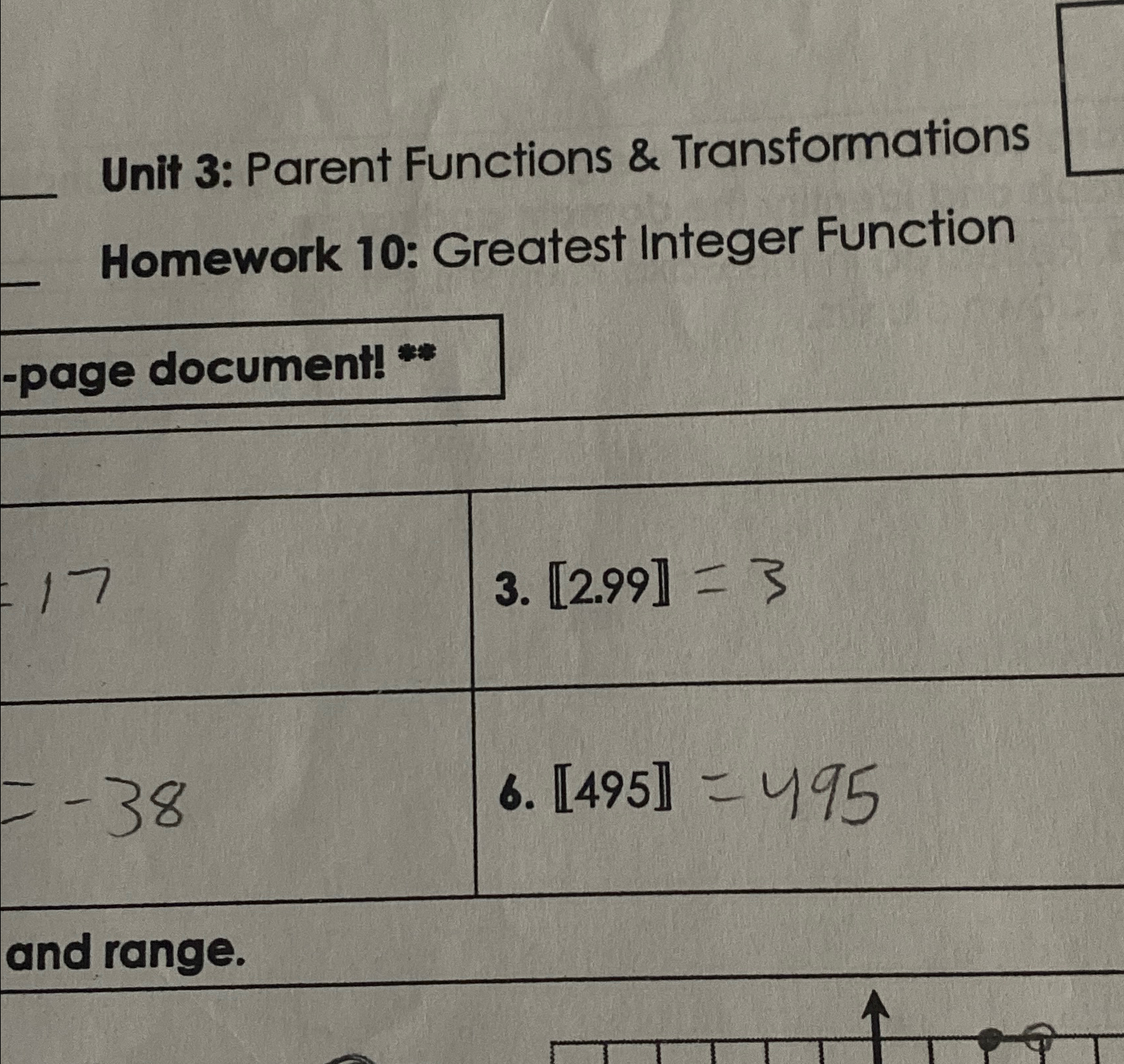 unit 3 parent functions and transformations homework 1