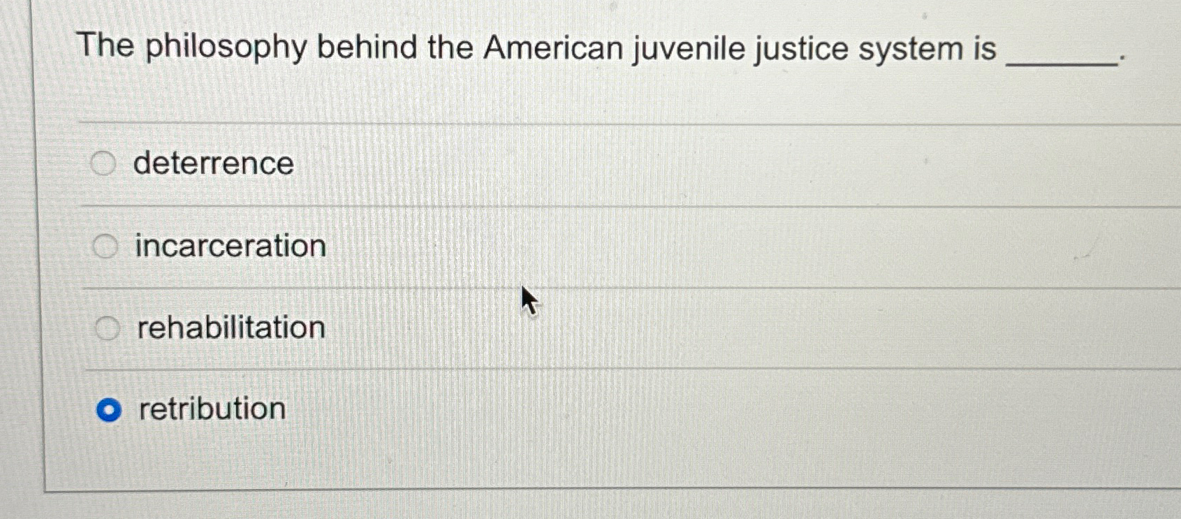 Solved The Philosophy Behind The American Juvenile Justice | Chegg.com