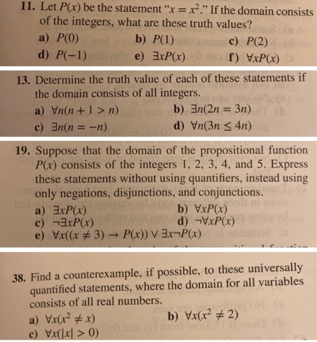 Solved 11 Let P X Be The Statement X R If The Domai Chegg Com