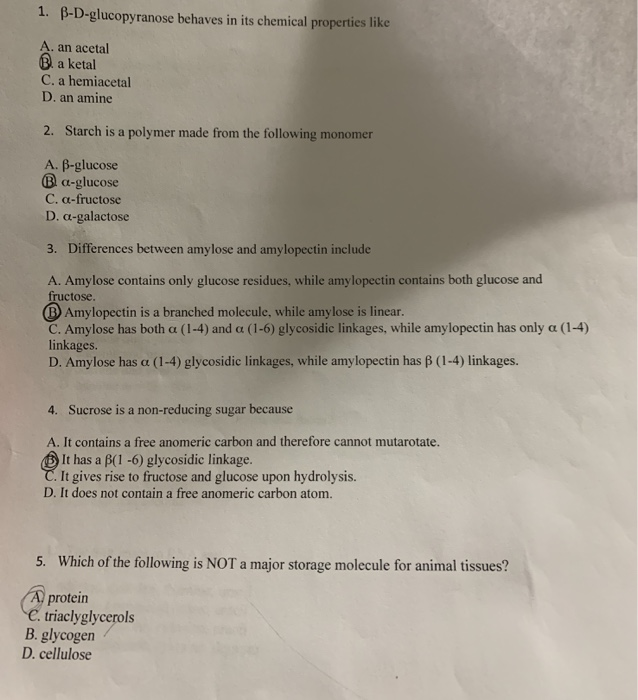 Chemical structure of anomeric amine
