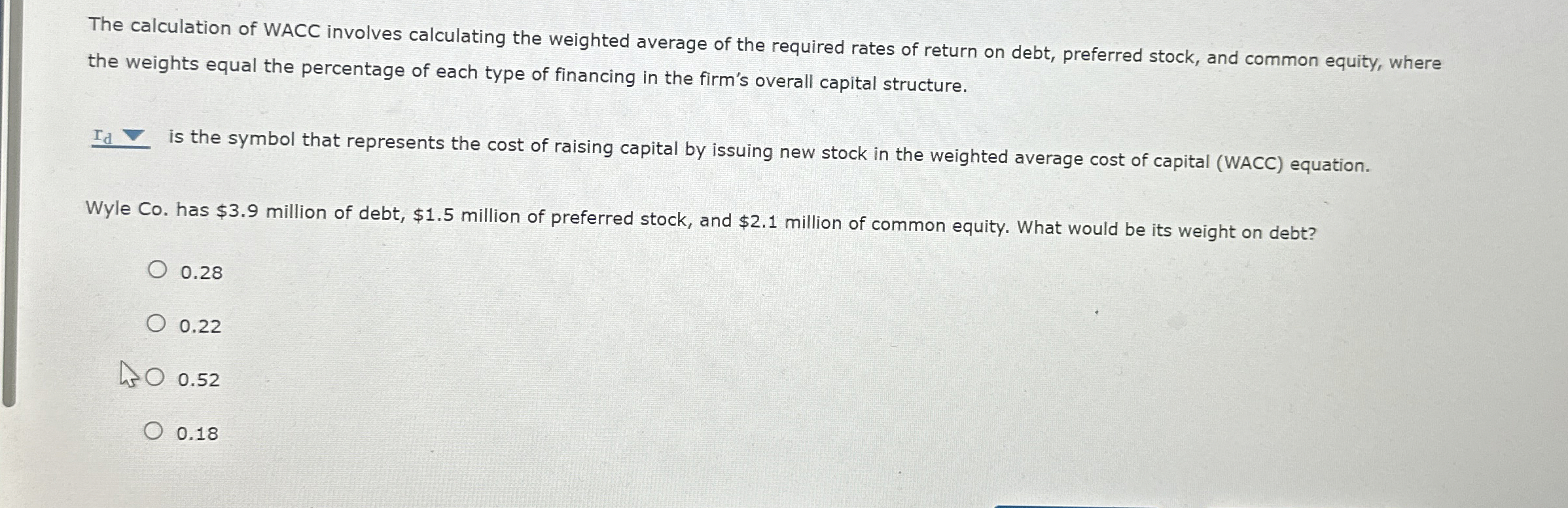 Solved The calculation of WACC involves calculating the