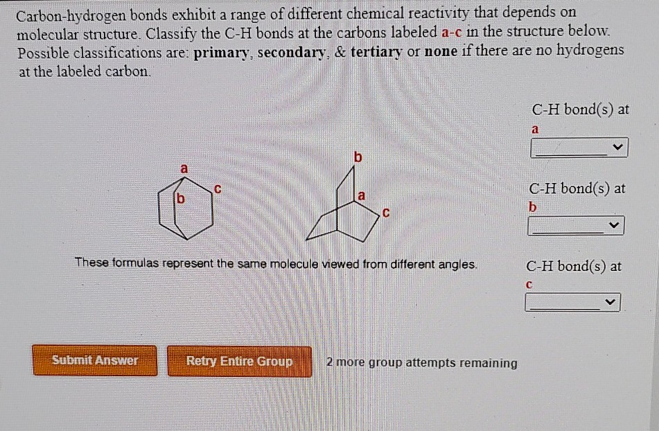 Solved Carbon-hydrogen Bonds Exhibit A Range Of Different | Chegg.com