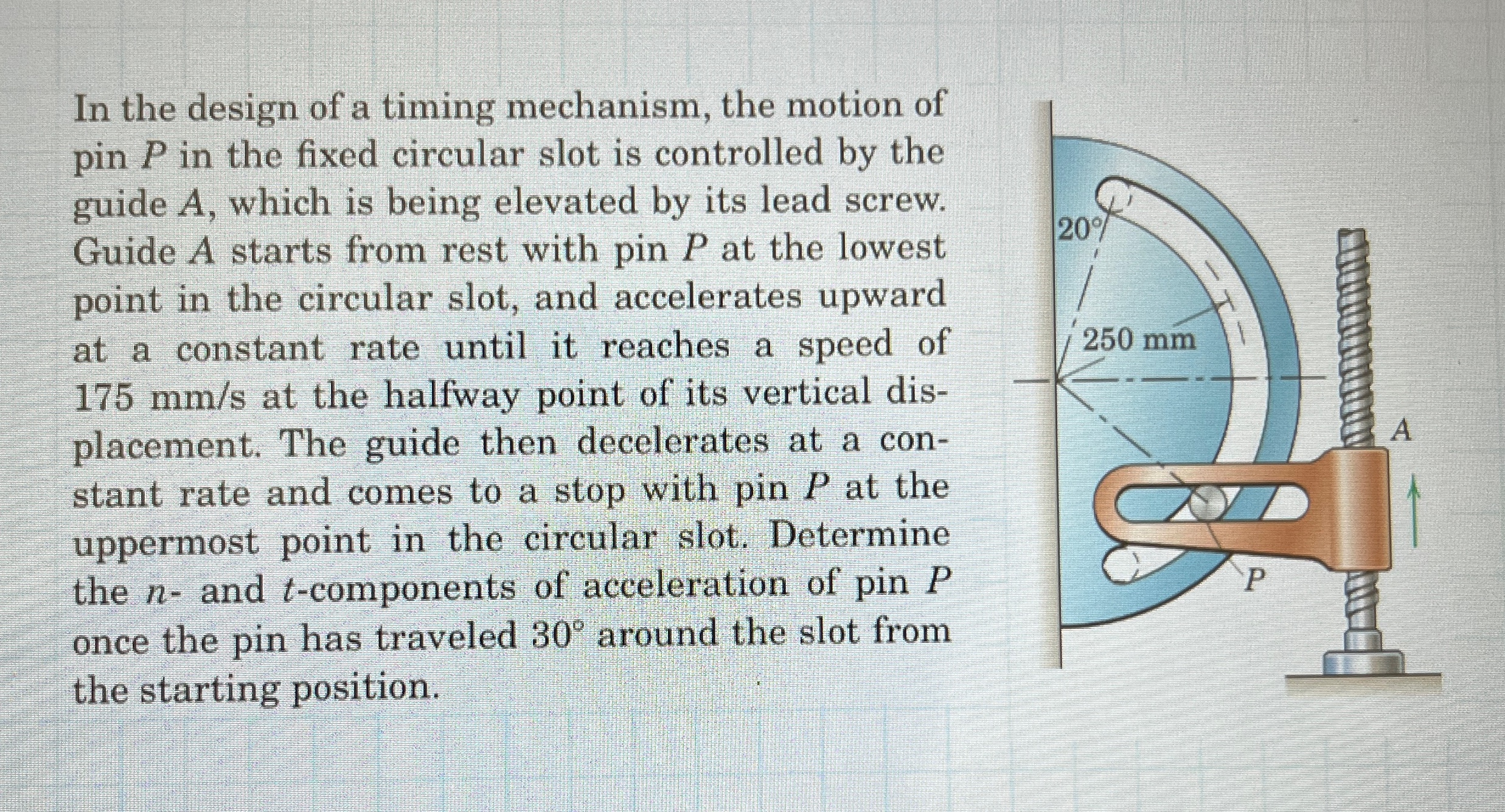 Solved In the design of a timing mechanism, the motion of | Chegg.com