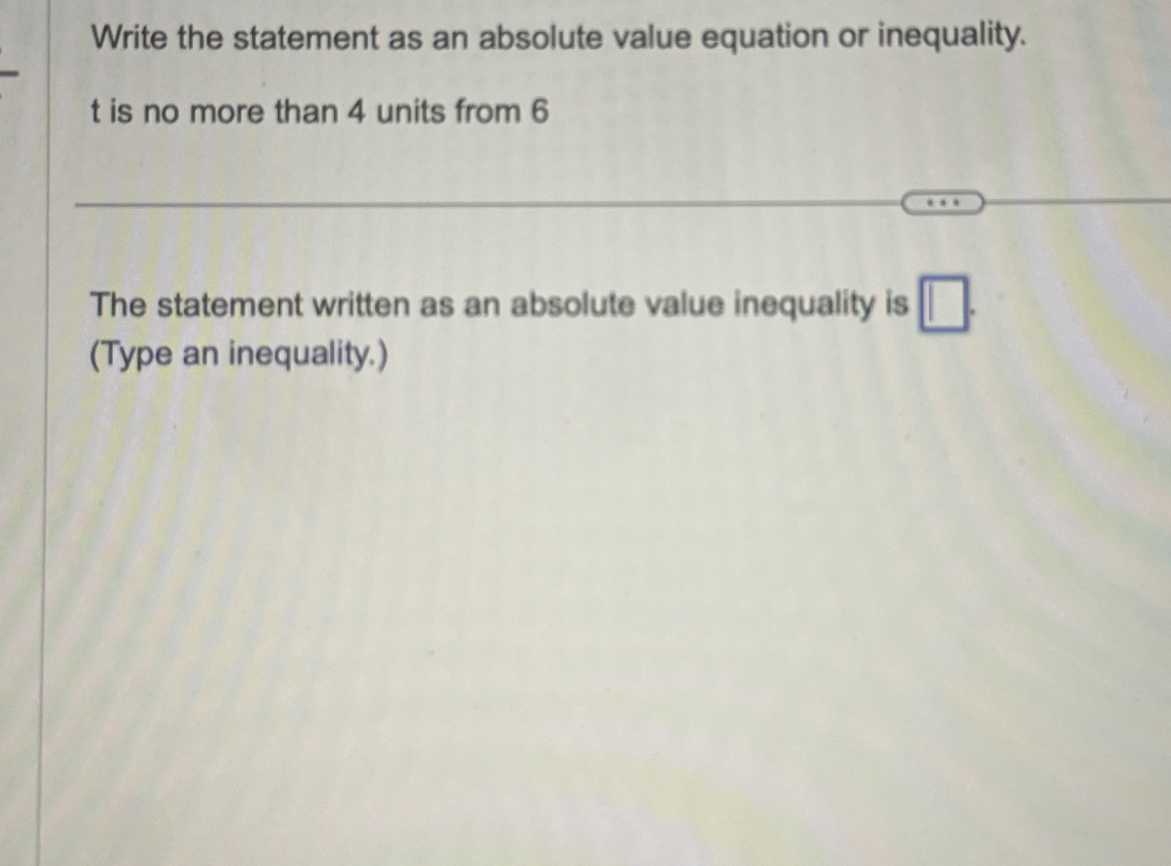 Solved Write the statement as an absolute value equation or | Chegg.com