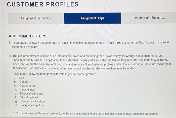 Solved Assignment Instructions: International Sales and Q & | Chegg.com